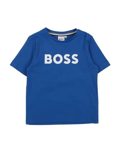 Hugo Boss Babies' Boss Toddler Boy T-shirt Blue Size 6 Cotton, Elastane