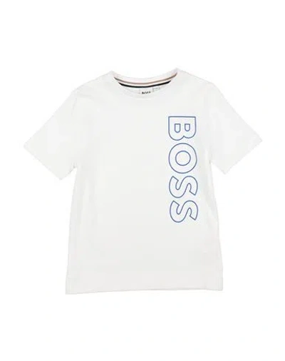 Hugo Boss Babies' Boss Toddler Boy T-shirt White Size 4 Cotton, Elastane