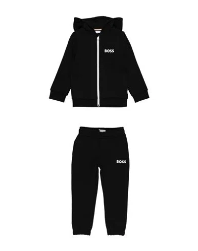 Hugo Boss Babies' Boss Toddler Boy Tracksuit Black Size 6 Cotton, Polyester, Elastane