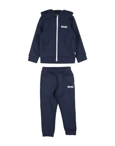Hugo Boss Babies' Boss Toddler Boy Tracksuit Midnight Blue Size 4 Cotton, Polyester, Elastane
