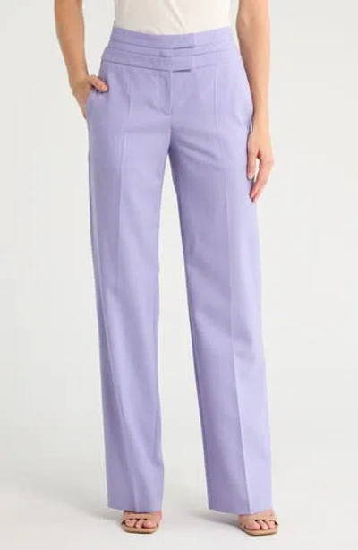 Hugo Boss Boss Tokeana Virgin Wool Pants In Purple