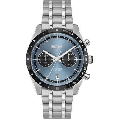Hugo Boss Boss Tourmaster Chronograph Bracelet Watch, 41mm In Blue