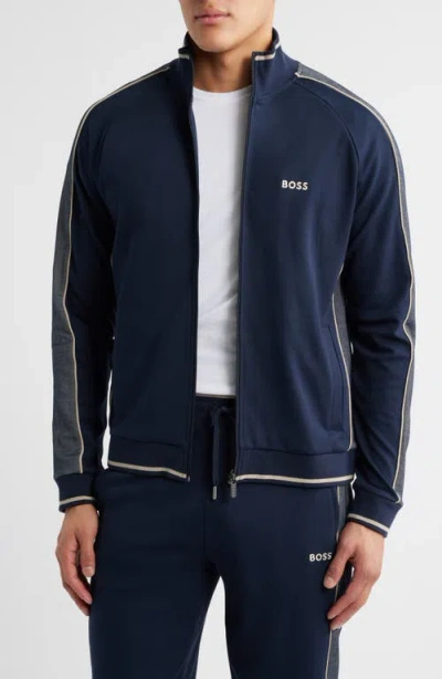 Hugo Boss Boss Tracksuit Jacket In Dark Blue
