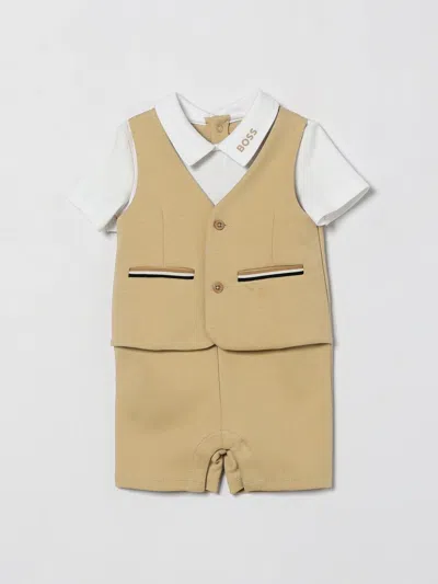 Hugo Boss Babies' Boss Tracksuit Kids Color Beige In Brown