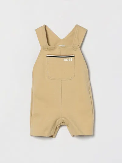 Hugo Boss Babies' Boss Romper Kids Color Beige In Neutral