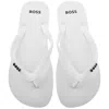 Hugo Boss Boss Tracy Flip Flops White In White