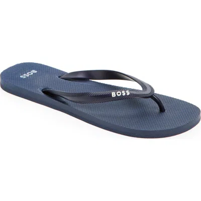 Hugo Boss Boss Tracy Thong Sandal In Blue