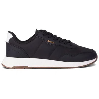 Pre-owned Hugo Boss Boss Trainers - Men's Boss Titanium Runner Nypu Trainer - 50523180 - Bnib In Black
