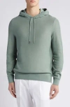 Hugo Boss Boss Trapani Mesh Sweater Hoodie In Open Green