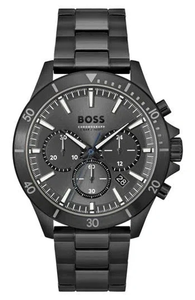Hugo Boss Boss Troper Chronograph Bracelet Watch, 45mm In Grey