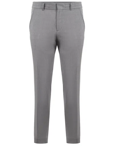 Hugo Boss Casual Pants With Belt Loops In Grey