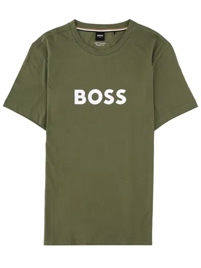 Hugo Boss Boss T-shirt Con Logo In Green