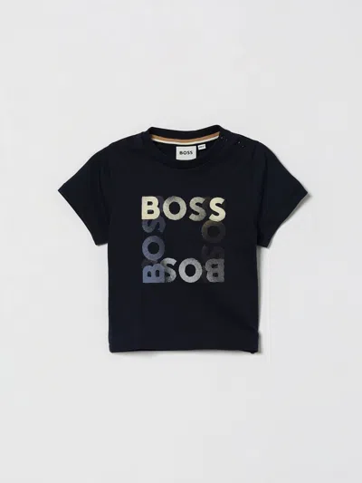 Hugo Boss Babies' Boss T-shirt Kids Color Marine In Blue
