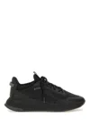 Hugo Boss Textured Lace-up Low-top Sneakers In Black
