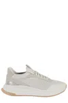 Hugo Boss Boss Ttnm Evo Stretch Fabric Sneakers With Almond Toe In Neutrals