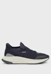 Hugo Boss Ttnm Evo Trainers With Knitted Uppers In Blu