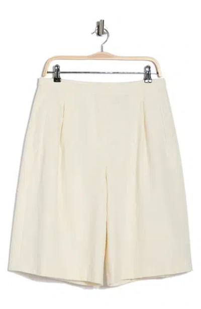 Hugo Boss Boss Tualy Tweed Shorts In White