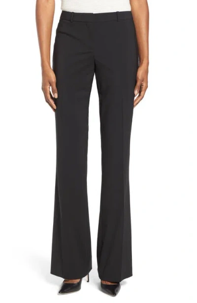 Hugo Boss Boss Tulea3 Tropical Stretch Wool Trousers In Black