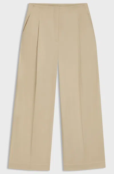 Hugo Boss Relaxed-fit Trousers In Stretch Cotton In Neutral