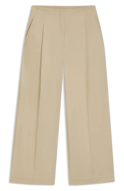 Hugo Boss Relaxed-fit Trousers In Stretch Cotton In Neutral