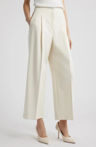 Hugo Boss Boss Tulotta Wide Leg Pants In White