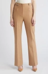 Hugo Boss Boss Tupera Hollywood Waist Flare Pants In Iconic Camel