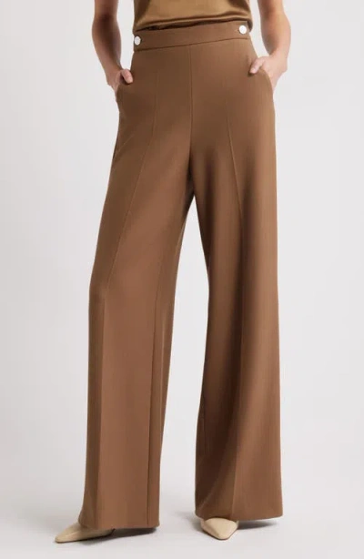 Hugo Boss Boss Tupita Sailor Wide Leg Pants In Teak