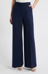 Hugo Boss Boss Tupita Straight Leg Pants In Clean Navy