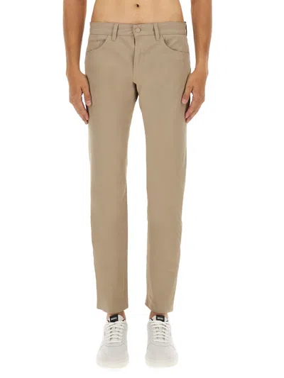 Hugo Boss P-delawares Front-pocket Trousers In Brown