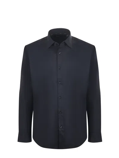 Hugo Boss Boss Men Slim Fit Shirt In Easy-iron Stretch Cotton Poplin In Black