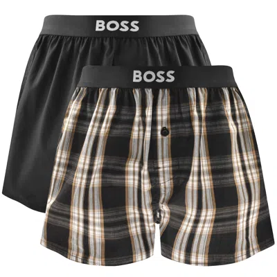 Hugo Boss Boss Underwear 2 Pack Boxer Shorts Black In Green