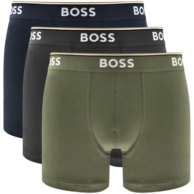 Hugo Boss Boss Underwear 3 Pack Long Boxer Briefs In Multi
