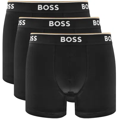 Hugo Boss Boss Underwear 3 Pack Long Boxer Briefs Black
