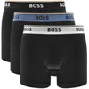 Hugo Boss Boss Underwear 3 Pack Power Boxer Briefs In Black