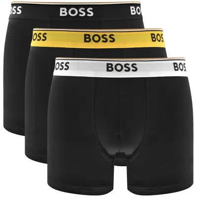 Hugo Boss Boss Underwear 3 Pack Power Boxer Briefs In Black