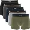 Hugo Boss Boss Underwear 5 Pack Boxer Trunks In Multi