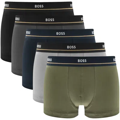 Hugo Boss Boss Underwear 5 Pack Boxer Trunks In Multi