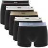 Hugo Boss Boss Underwear 5 Pack Boxer Trunks In Animal Print