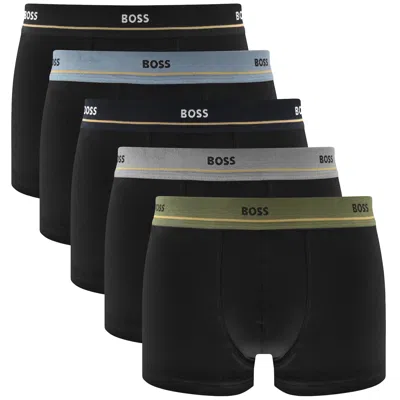 Hugo Boss Boss Underwear 5 Pack Boxer Trunks Black