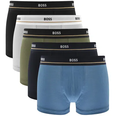 Hugo Boss Boss Underwear 5 Pack Boxer Trunks In Multi