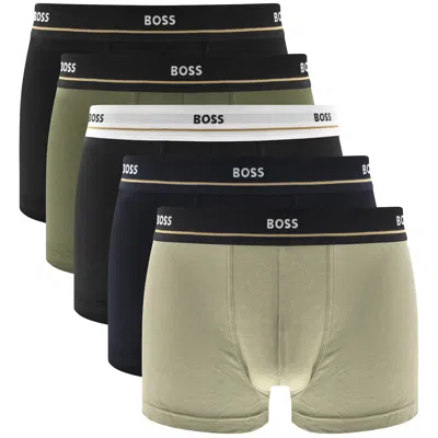 Hugo Boss Boss Underwear 5 Pack Boxer Trunks In Multi