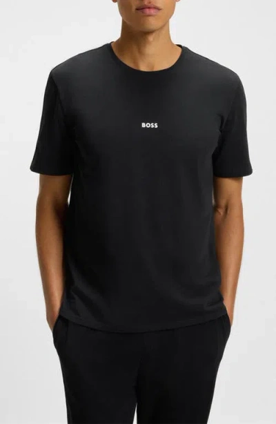 Hugo Boss Boss Unique Stretch Cotton Pajama T-shirt In Blue