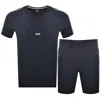 Hugo Boss Boss Unique T Shirt And Short Set Navy In Black