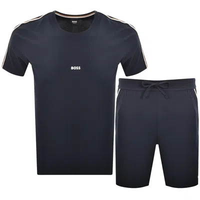 Hugo Boss Boss Unique T Shirt And Short Set Navy In Black