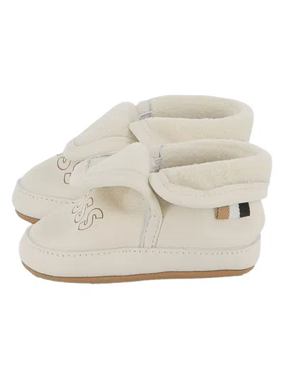Hugo Boss Boss Unisex Mini Leather Sneakers In White