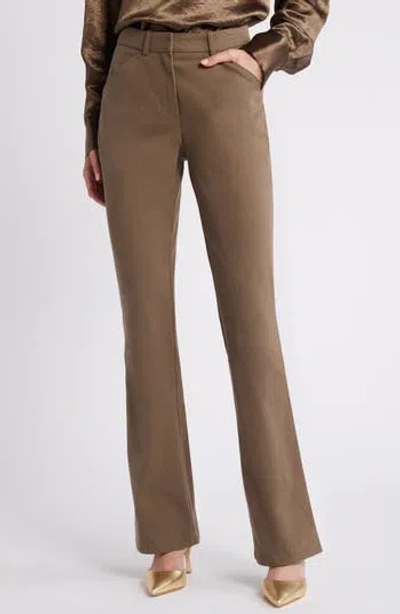 Hugo Boss Boss Upper Flare Trousers In Marshland Green