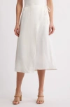 Hugo Boss Boss Vamarni Wrap Skirt In Soft Cream