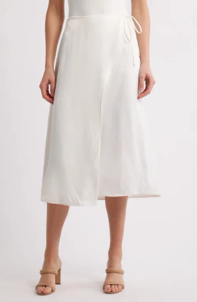 Hugo Boss Boss Vamarni Wrap Skirt In Soft Cream