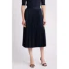 Hugo Boss Boss Vapliso Pleated Jacquard Midi Skirt In Sky Captain
