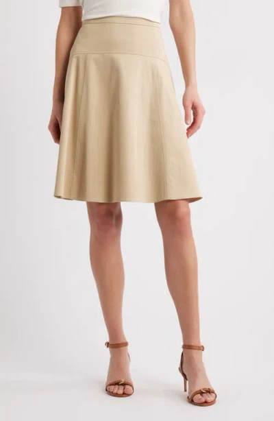Hugo Boss Boss Velaurena A-line Skirt In Light Beige